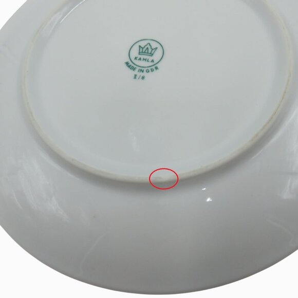 German Democratic Republic KAHLA Cheese and Wine PLATE Set 7 Piece Porcelain VTG - Picture 10 of 13